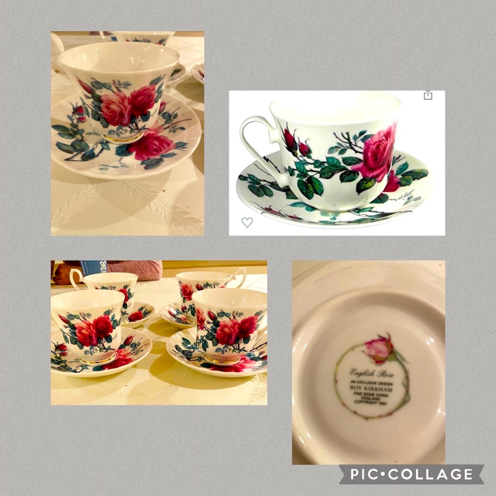 English rose tea cups